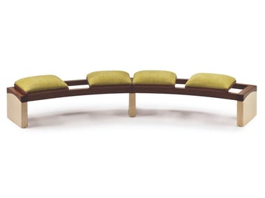 RAIL - Mahogany bench by Fratelli Boffi
