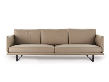 RAIL - Upholstered leather sofa by Arketipo