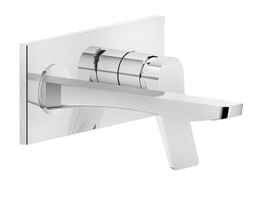 RILIEVO - 2 hole wall-mounted brass washbasin mixer by Gessi