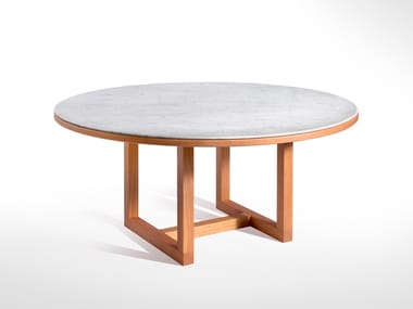 SPAN - Round marble table by Salvatori