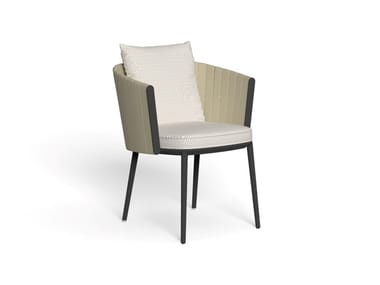SALINAS - Fabric garden chair with armrests by Talenti
