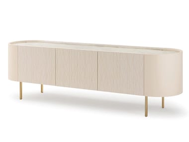 ROMA - Wooden sideboard with doors by Turri