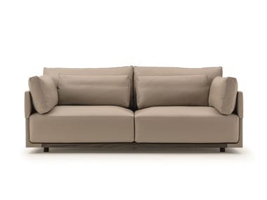 DRUM - 2 seater leather sofa by Turri