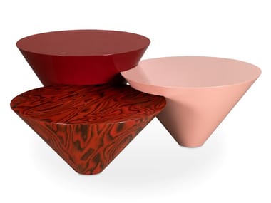 SORBET - Round lacquered wood coffee table by Royal Stranger