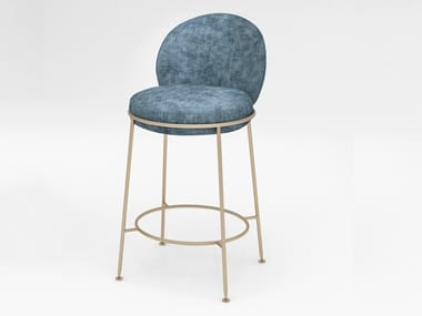AMARETTO - Velvet barstool with back by Sicis