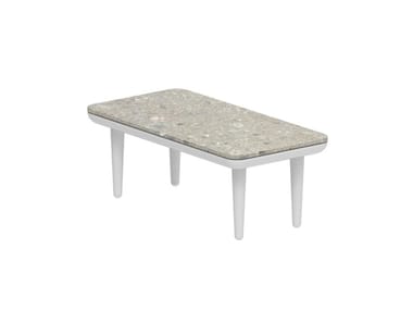 STYLETTO LOUNGE - Rectangular ceramic garden side table by Royal Botania