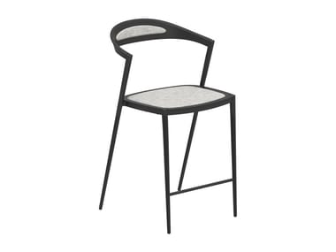 STYLETTO - Aluminium garden stool with integrated cushion by Royal Botania
