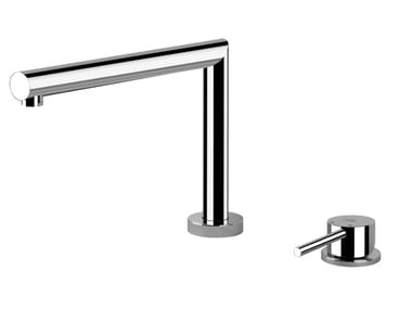 SU&GIU - 2 hole single handle brass kitchen mixer tap by Gessi