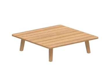 MAMBO LOUNGE - Square teak garden side table by Royal Botania