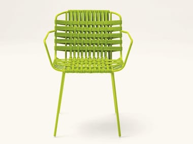 TELAR - Synthetic fibre chair with armrests by Paola Lenti