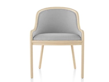 LANDMARK - Upholstered fabric chair with armrests by Herman Miller