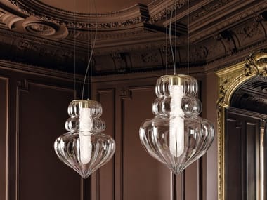 VALLONNE? - Venetian crystal pendant lamp by Barovier&Toso