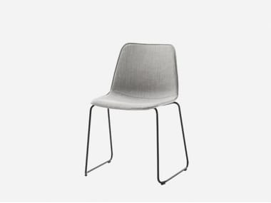 VARYA TAPIZ - Sled base fabric chair by Inclass