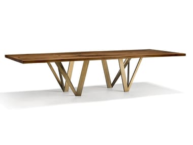VERO - PRISMA - Rectangular solid wood table by Arte Brotto