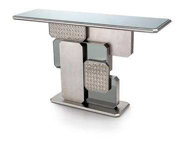 VIENNA - Rectangular mirrored glass console table by Sicis
