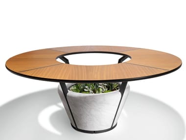 WING - Marble table / planter by Visionnaire