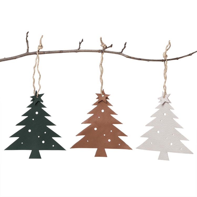Leather Christmas Trees | 3 pcs (Request Info)