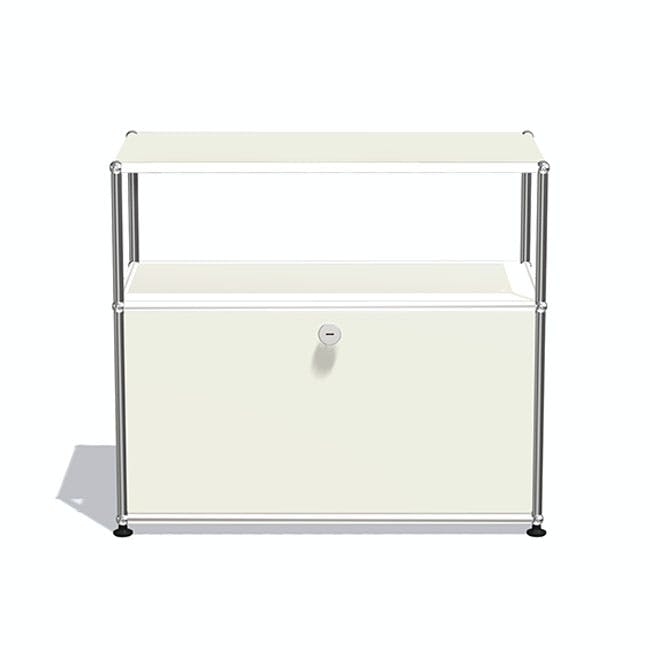 유에스엠 할러 1x2 모듈 (1-bottom-drawer 1-pannel W78 x H68.5) - 퓨어 화이트 (바닥 패널 타공) 04491