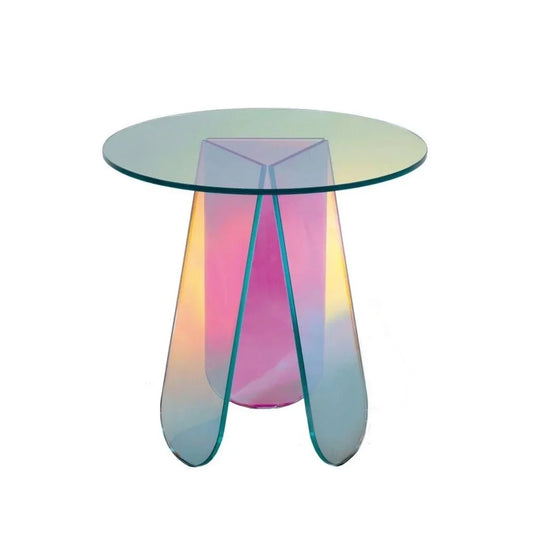 Glas Italia SHIMMER - Low round crystal coffee table