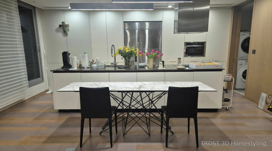 Bonaldo와 함께하는 모던 & 미니멀 스타일 다이닝룸 겸 주방 인테리어 스타일링