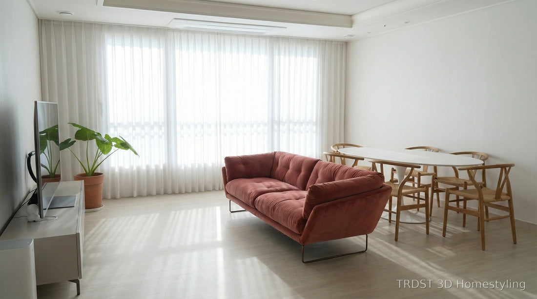 Saba Italia와 함께하는 모던 & 미니멀 스타일 거실 겸 다이닝룸 인테리어 스타일링