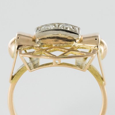 0.20 Carat Diamond Yellow Gold Ring, 1940s-OLU-896226