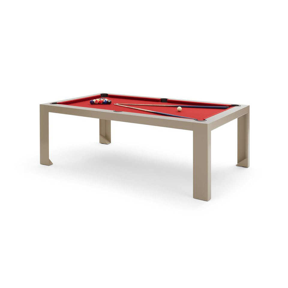 Cubista - Rectangular Wooden And Metal Pool Table by Fas Pendezza #Dove grey