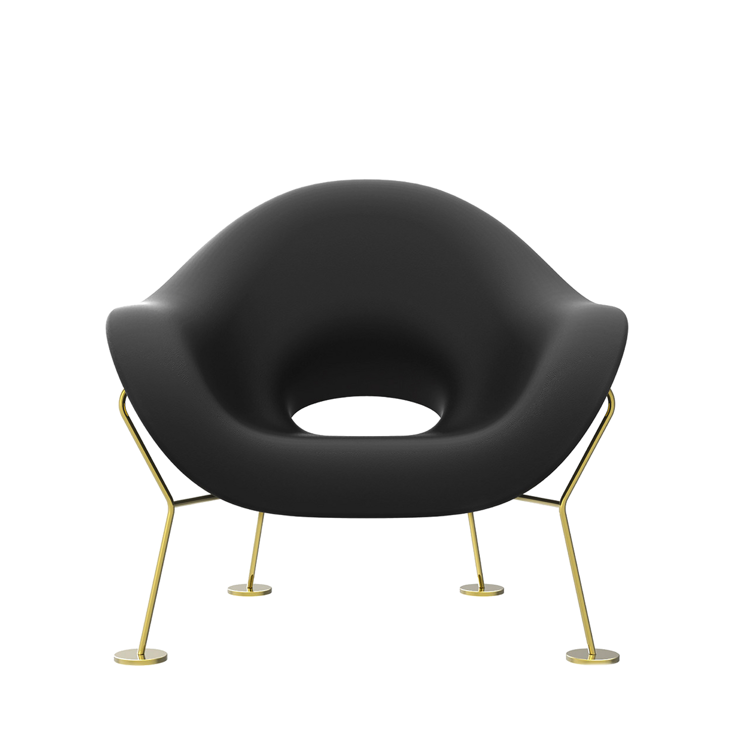 Pupa Armchair Brass Base Indoor by Qeeboo