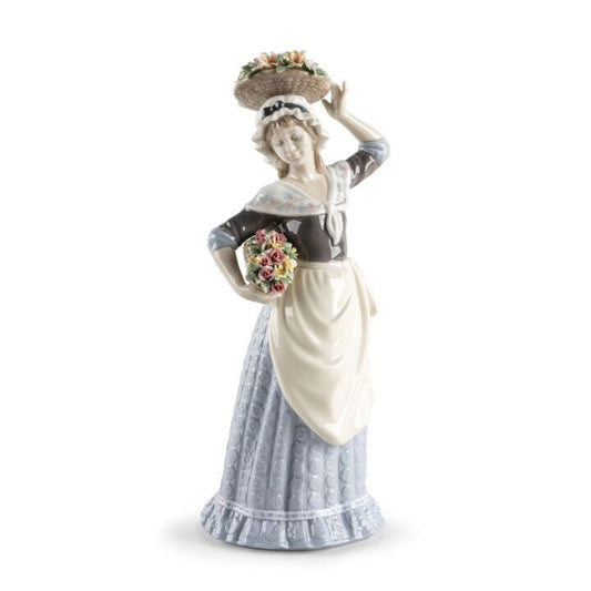 Flower Picking Woman Figurine by Lladró