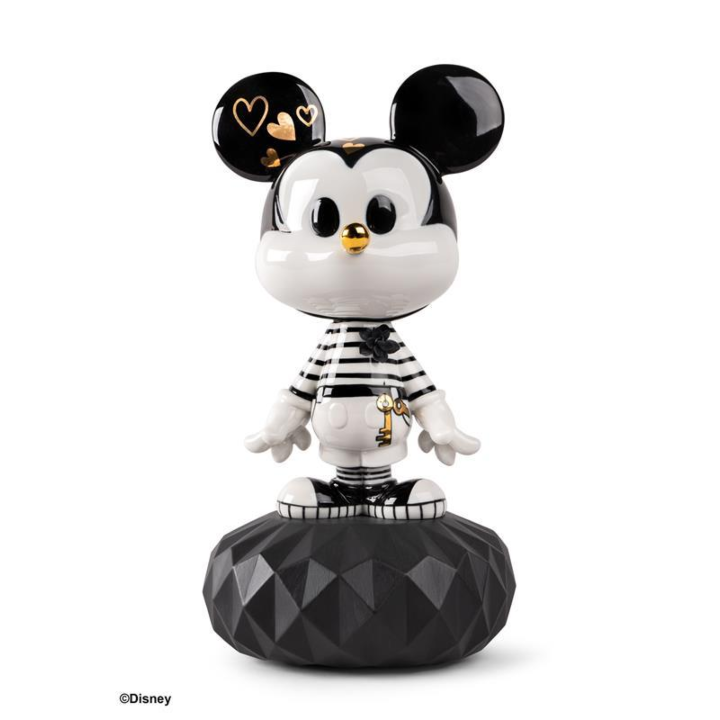 Mickey in black and white Sculpture by Lladró