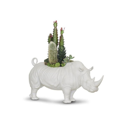 Rhino Garden Figurine by Lladró #Matte White