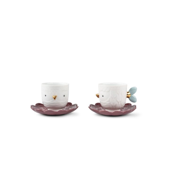 Set of 2 cups and saucers Kawki by Lladró