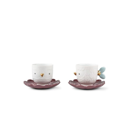 Set of 2 cups and saucers Kawki by Lladró