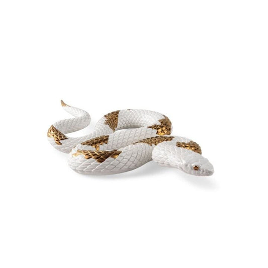 Snake Sculpture by Lladró #White - copper