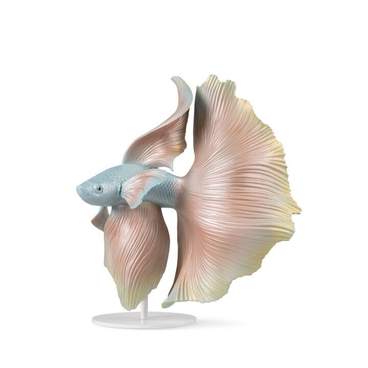 Betta Fish Sculpture by Lladró #Right