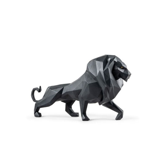 Lion Sculpture by Lladró #Matte black
