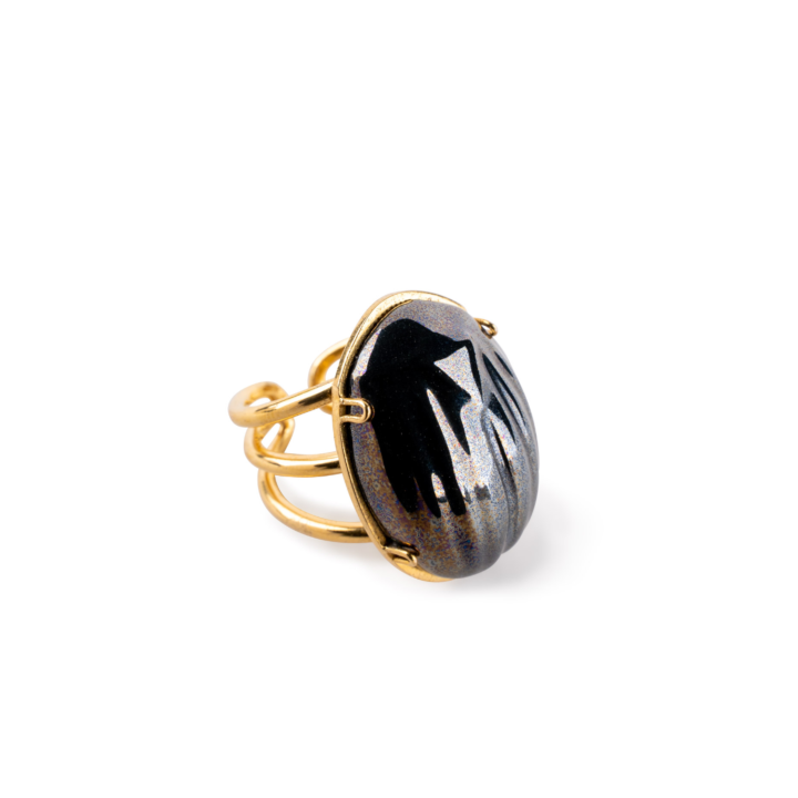 Scarab metal ring by Lladró