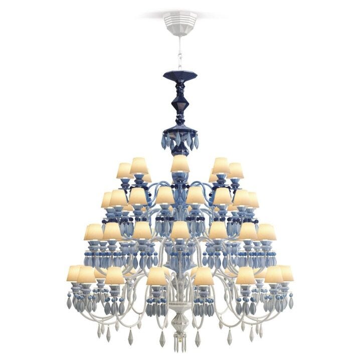 Belle de Nuit 56 Lights Chandelier by Lladró #Blue (CE/UK)