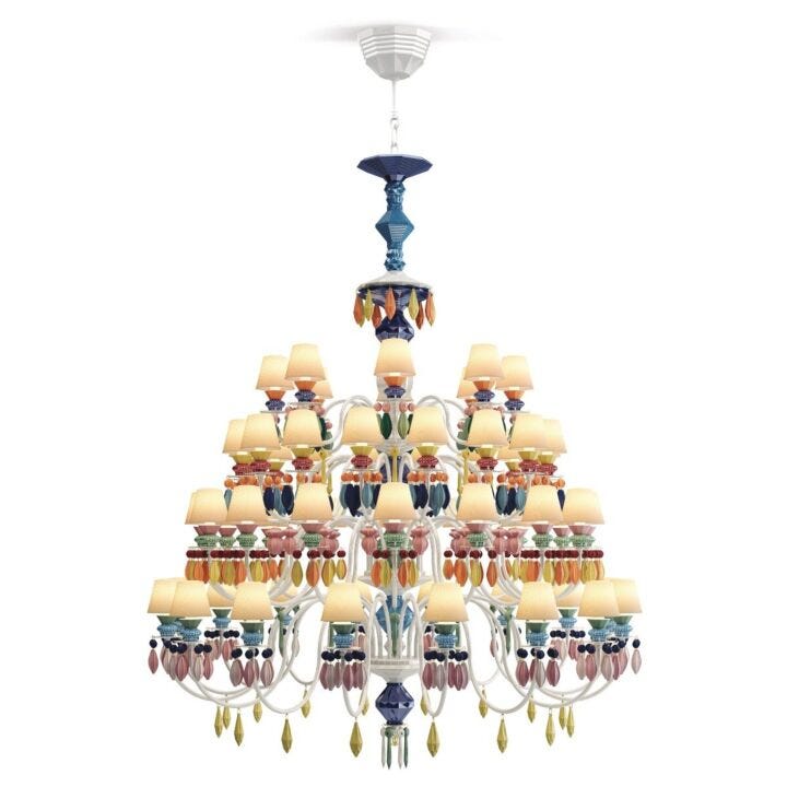Belle de Nuit 56 Lights Chandelier by Lladró #Multicolor (CE/UK)