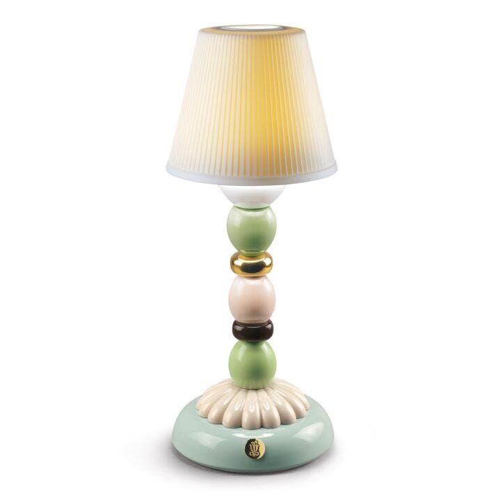 Palm Firefly Golden Fall Table Lamp by Lladró #Green and Blue