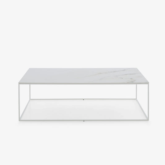 SPACE - Low rectangular porcelain stoneware coffee table