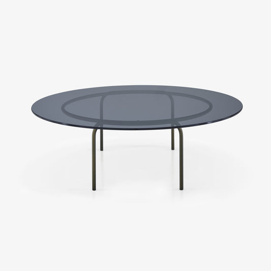 LIAM - Low round tempered glass coffee table