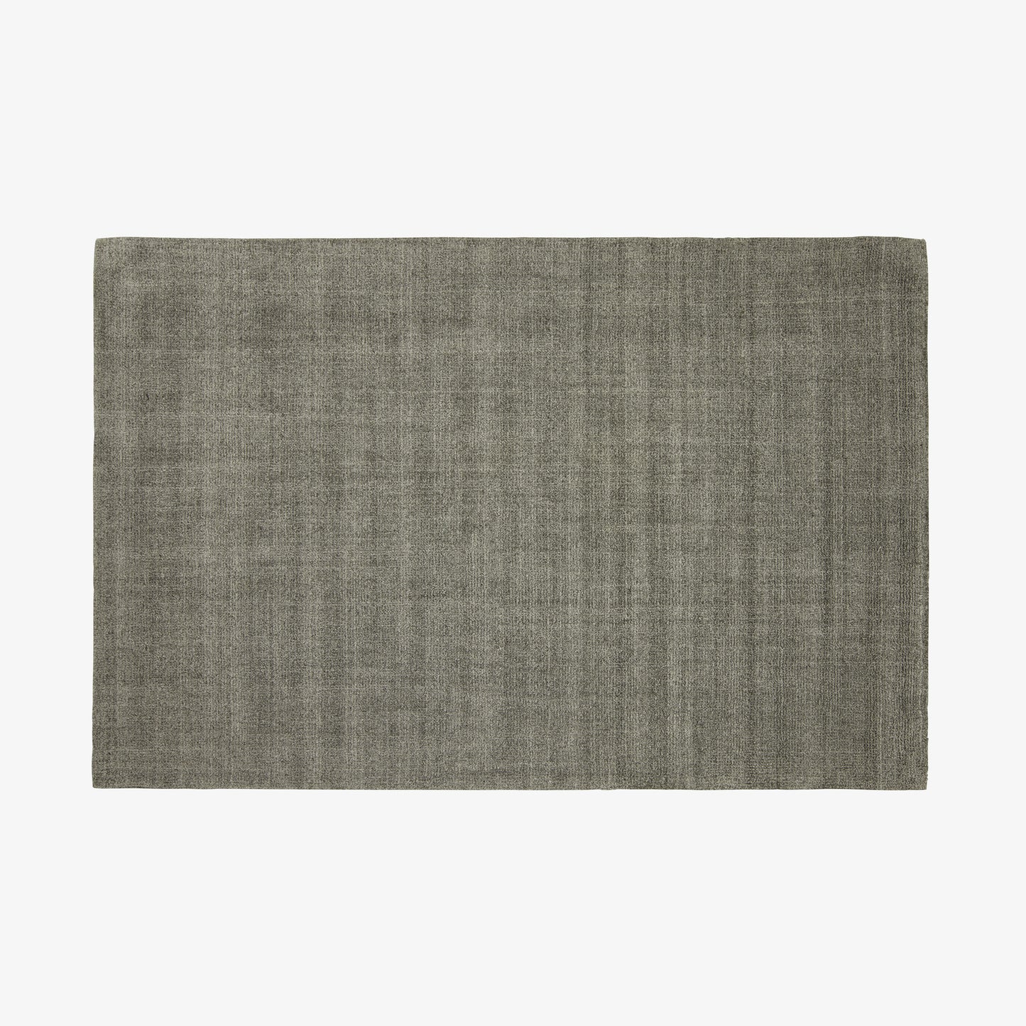 FIBER WOOD - Solid-color handmade rectangular Lyocell rug