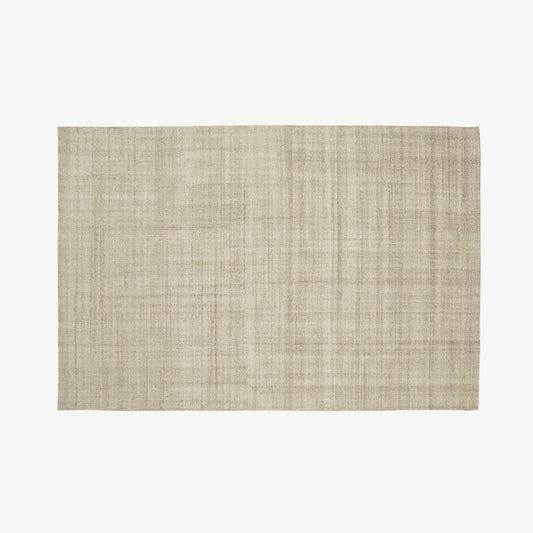 FIBER WOOD - Solid-color handmade rectangular Lyocell rug