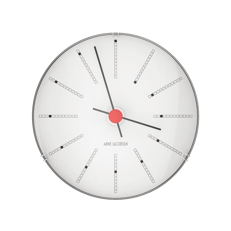 AJ Bankers wall clock 12 cm by Arne Jacobsen #white #