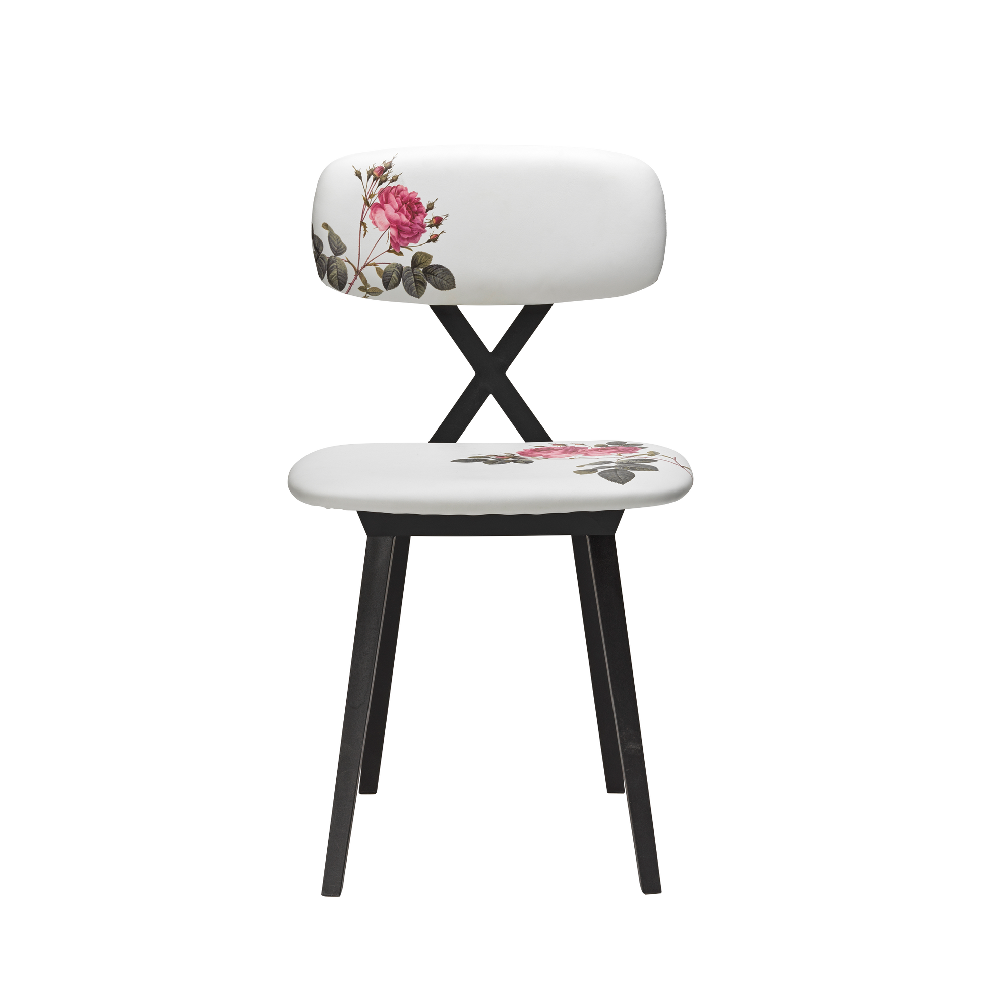 X Chair with Flower Cushion - Set of 2 pieces by Qeeboo