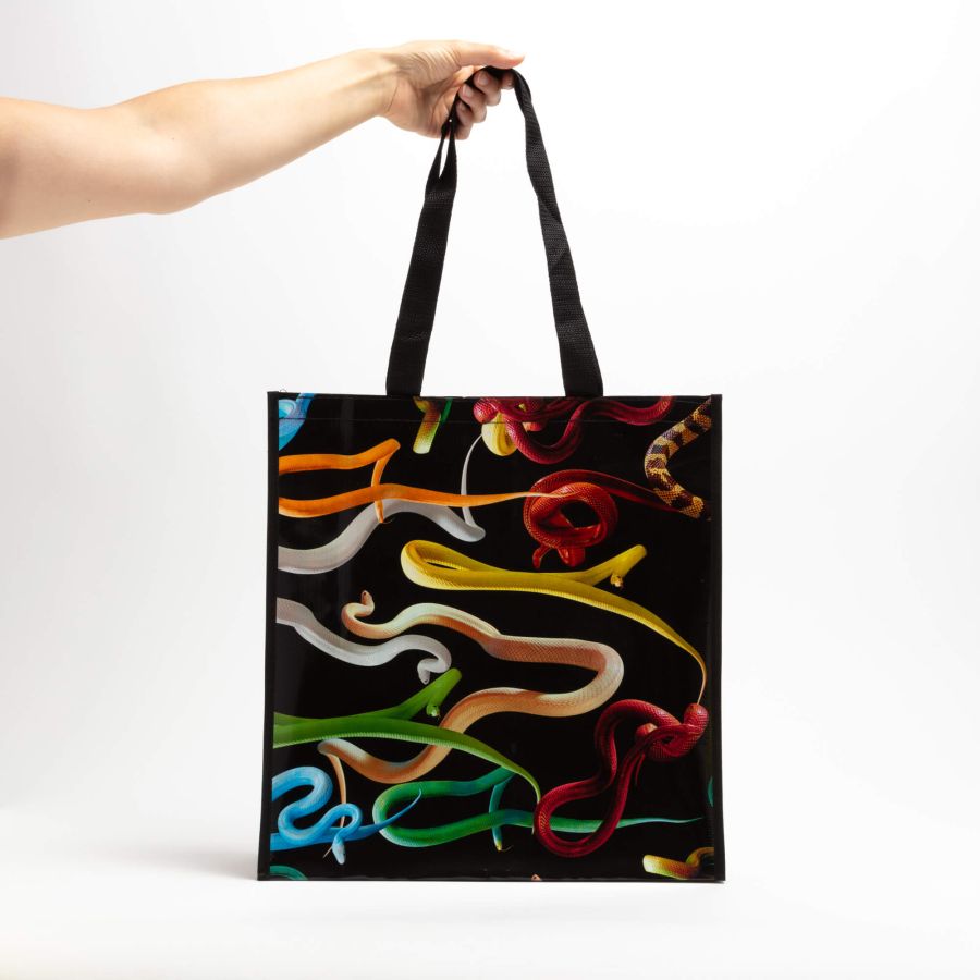 Big Shopper Bag Snakes by Seletti