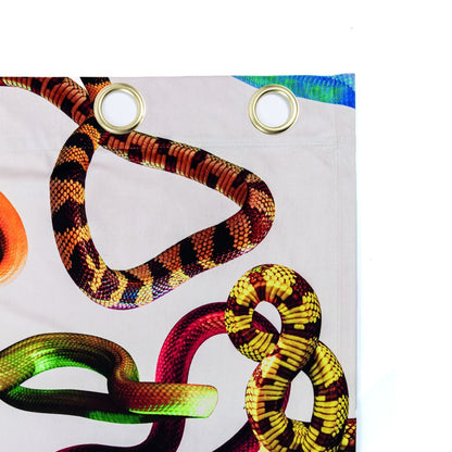 Polyester Curtain Snakes by Seletti #White