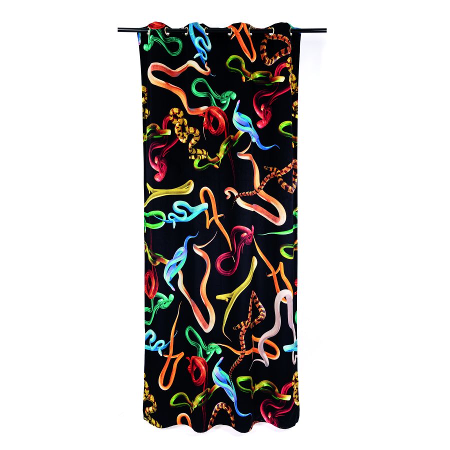 Polyester Curtain Snakes by Seletti #Black