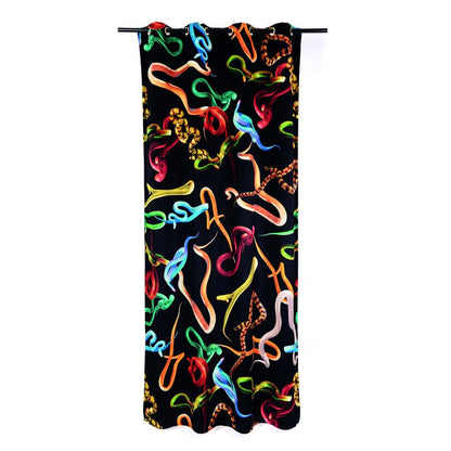 Polyester Curtain Snakes by Seletti #Black